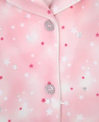 Max & Olivia Girls 7-16 3-Piece Soi Foil Velour Pajama Set with Scrunchie