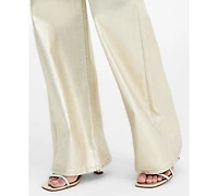 Guess Women's Foil High-Rise Wide-Leg Jeans