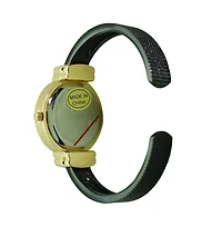 Black Gold Olivia Pratt Every Day Textured Metal Bangle Watch