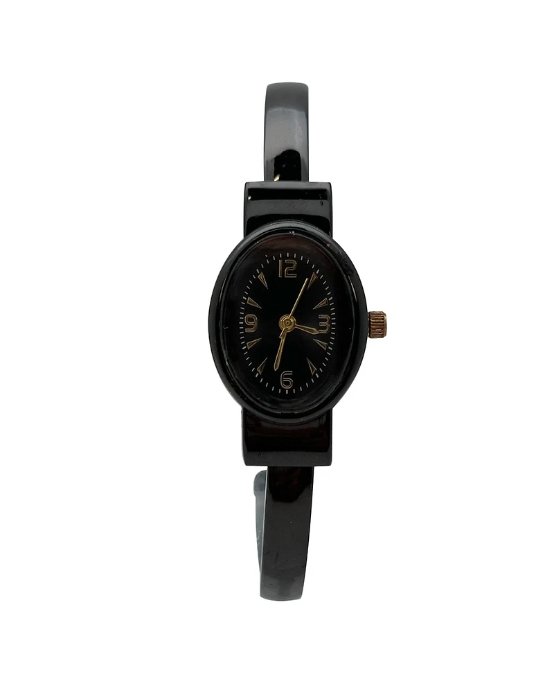 Olivia Pratt Black Small and Minimalist Every Day Bangle Women Watch