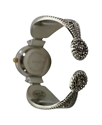 Olivia Pratt Silver Rhinestones and Textured Classy Women Watch