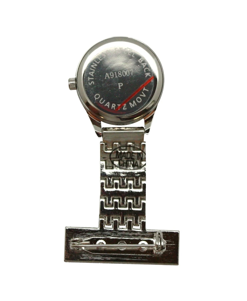 Olivia Pratt Silver Metal Elegant Fob Nurse Pocket Watch