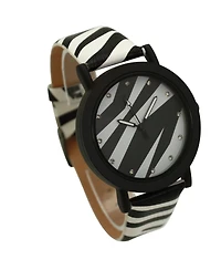 Olivia Pratt White Zebra Colorful Strap Women Watch