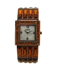 Olivia Copper Pratt Square Jewel Women Watch