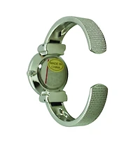 Silver Olivia Pratt Every Day Textured and Rhinestone Metal Bangle Watch