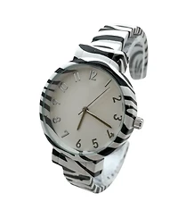 Olivia Pratt Zebra Round Face Every Day Versatile Bangle Women Watch
