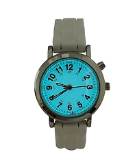 Olivia Pratt White Luminous Dial Easy Read Medical Professionals Silicone Band Women Watch