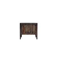 Porter Designs Fall River Solid Sheesham Wood Nightstand, Gray