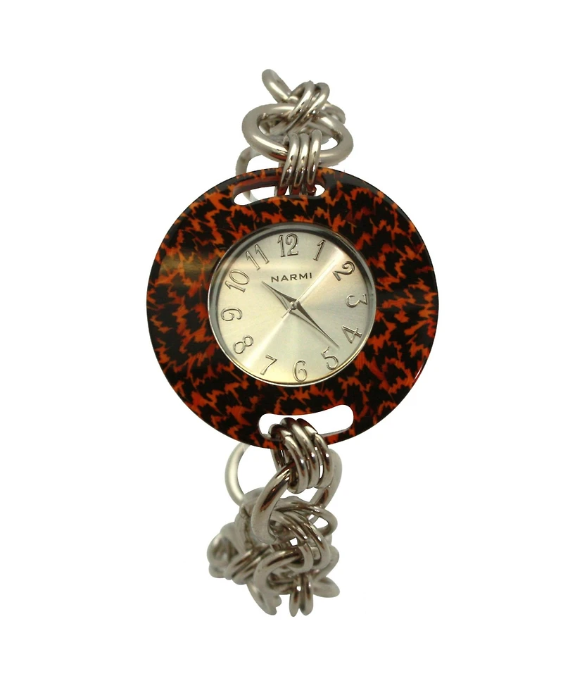 Olivia Pratt Cheetah Bracelet Big Face Women Watch