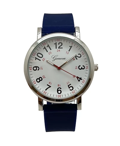 Olivia Pratt Navy Easy-Read Nurse Watch with Silicone Band Women Watch