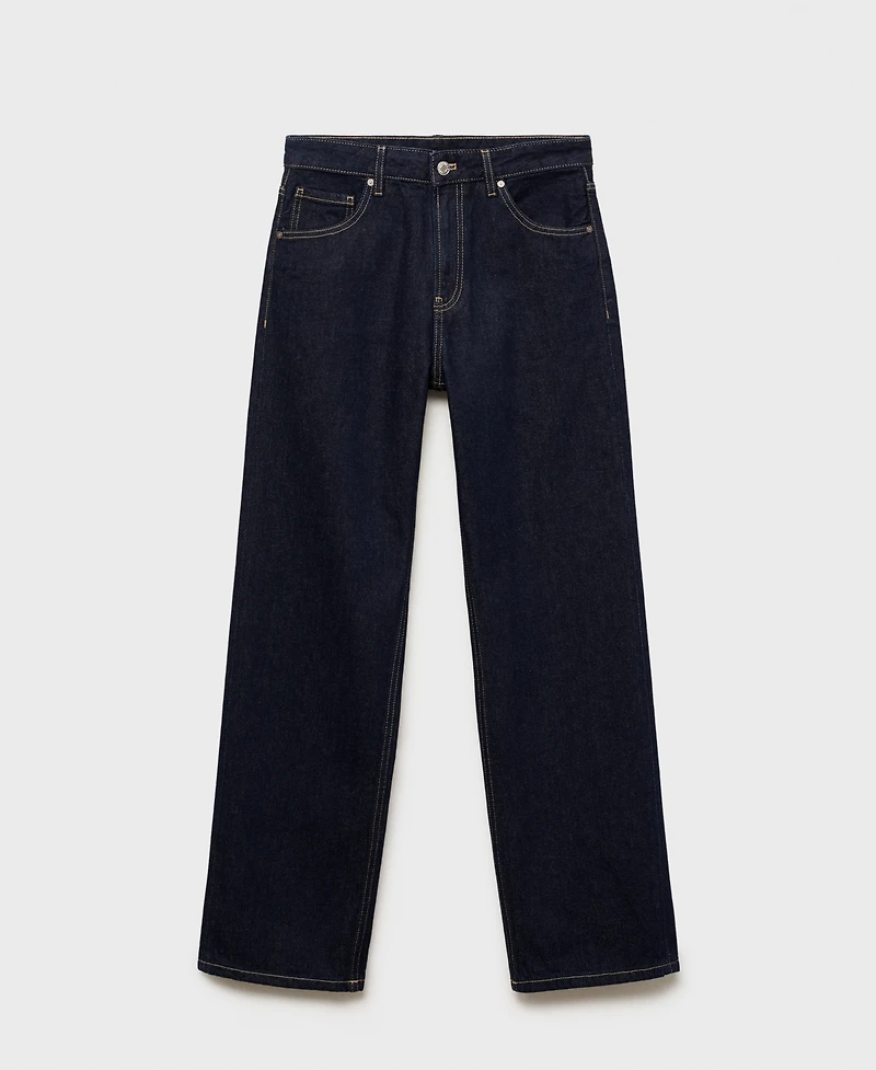 Mango Women's Miami Medium-Rise Straight-Fit Jeans