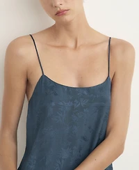 Mango Women's Jacquard Satin Nightdress