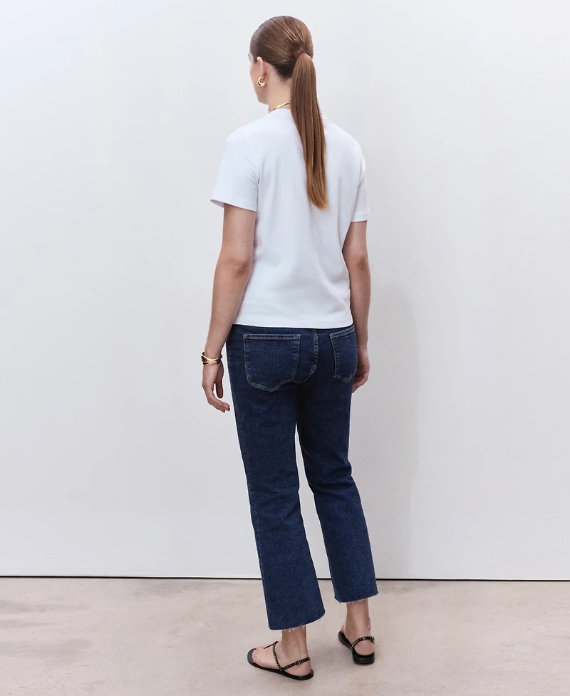 Mango Women's Maternity Flared Cropped Jeans