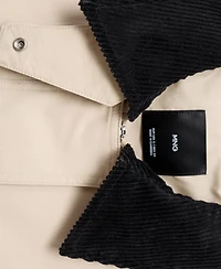 Mango Women's Corduroy Collar Cotton Jacket