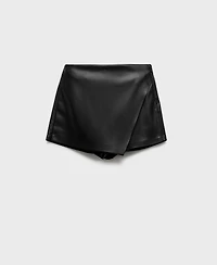 Mango Women's Leather-Effect Skort