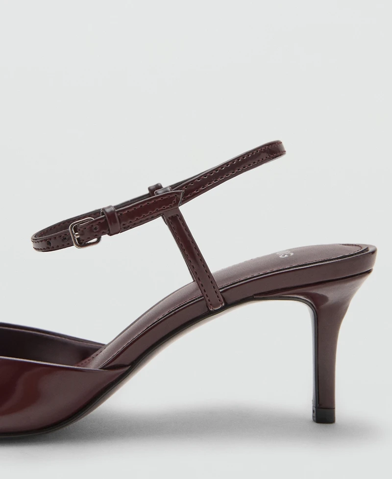 Mango Women's Ankle Strap Kitten-Heeled Shoes