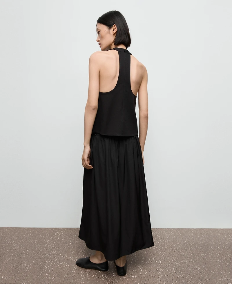 Mango Women's Gathered A-Line Skirt