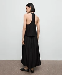 Mango Women's Gathered A-Line Skirt