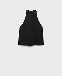 Mango Women's Low-Cut Back Halter Top