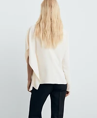 Mango Women's Asymmetric Sleeves High-Neck Blouse