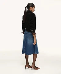 Mango Women's Midi Denim Skirt