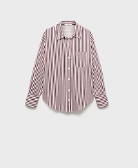 Mango Women's Pocket Striped Shirt