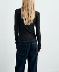 Mango Women's Boat Neck Buttoned Cardigan