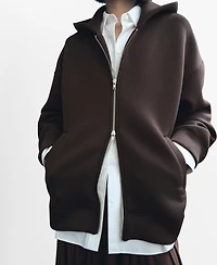 Mango Women's Oversized Hooded Jacket