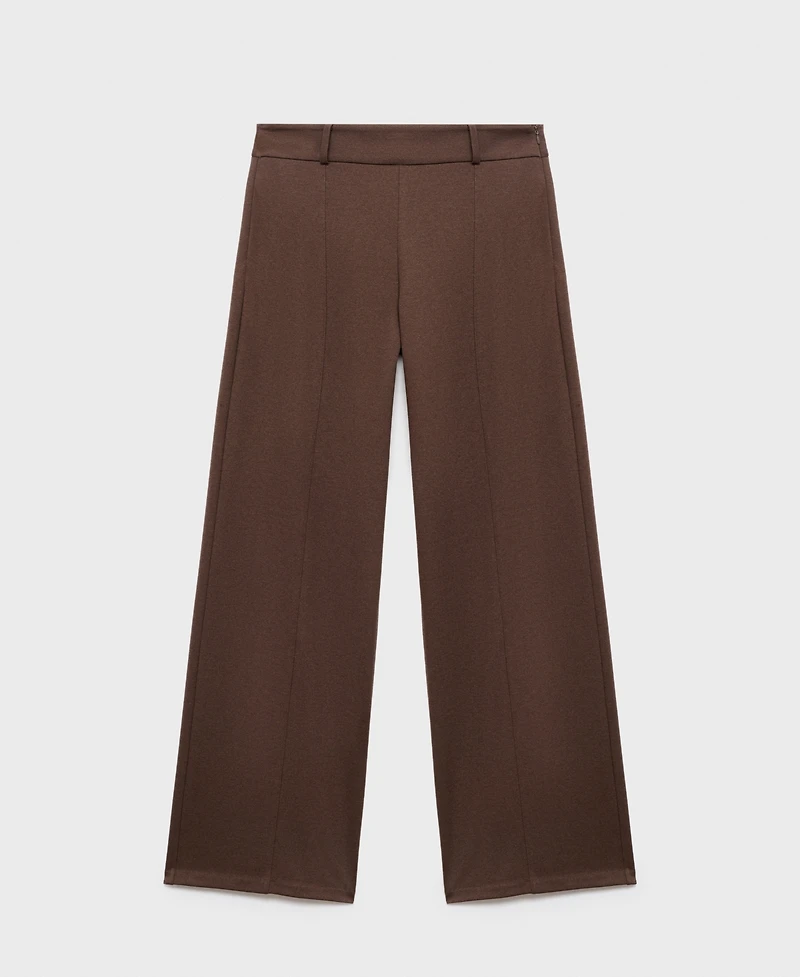 Mango Women's High-Waisted Wide-Leg Pants