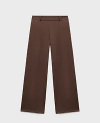 Mango Women's High-Waisted Wide-Leg Pants