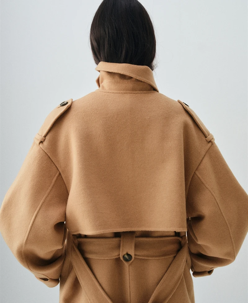 Mango Women's Double-Breasted Wool Coat