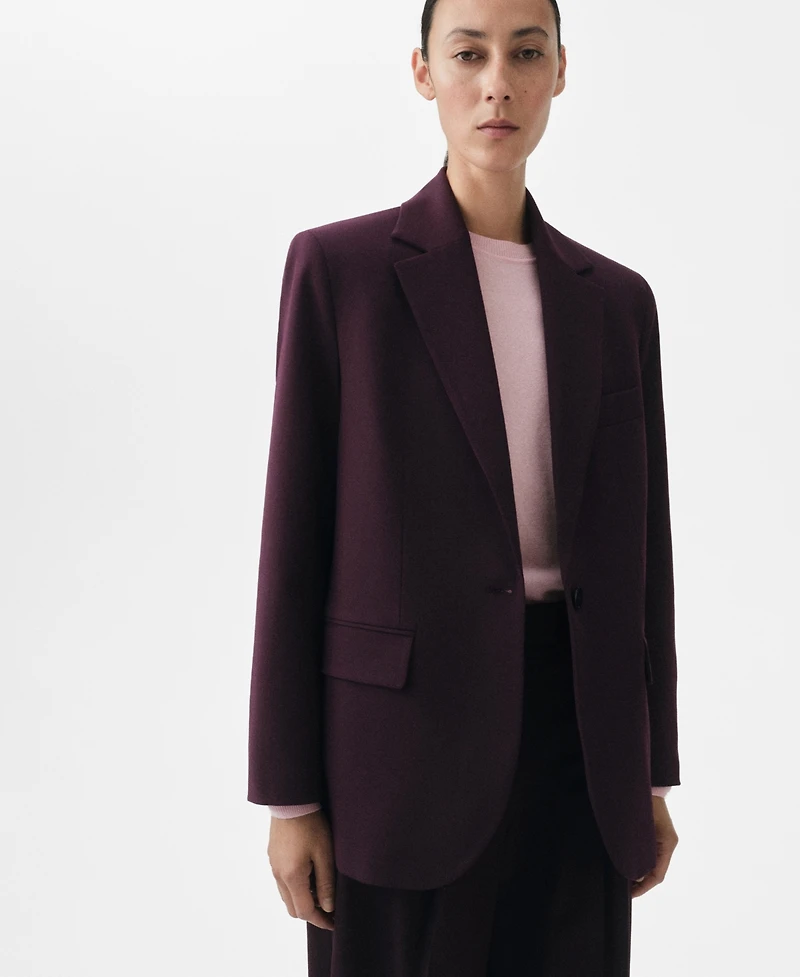 Mango Women's Wool-Blend Suit Jacket