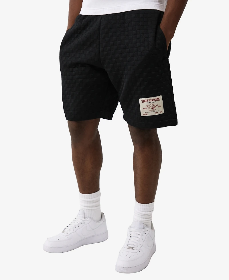 True Religion Men's Checkered Quilted Shorts