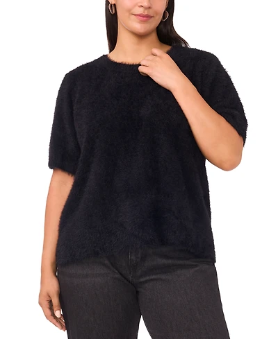 Vince Camuto Plus Short-Sleeve Crewneck Sweater