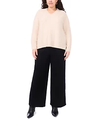 Vince Camuto Plus V-Neck High Low Hem Sweater