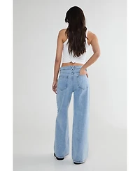 Nasty Gal Women's Studded Straight Leg Denim Jeans