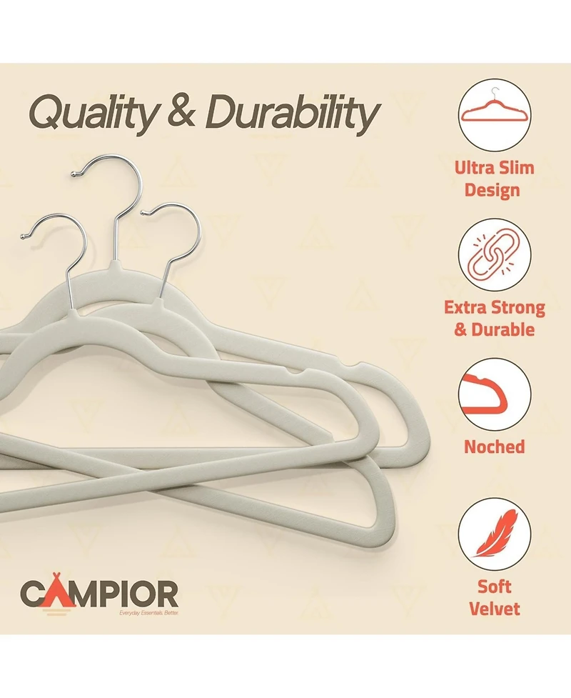 Lifemaster Premium Velvet Non-Slip Hangers for Clothes
