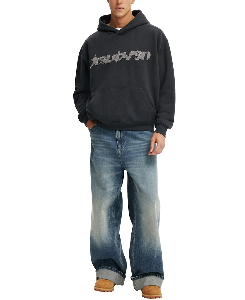 Cotton On Men's Box Fit Graphic Hoodie