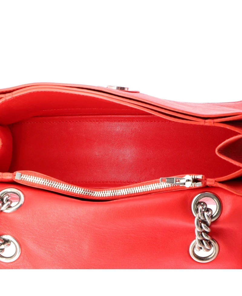 Pre-Owned Balenciaga Small Crush Chain Flap Bag Leather