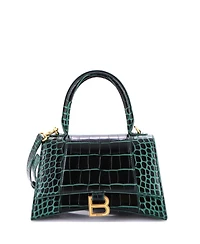 Pre-Owned Balenciaga Hourglass Top Handle Bag Embossed Leather