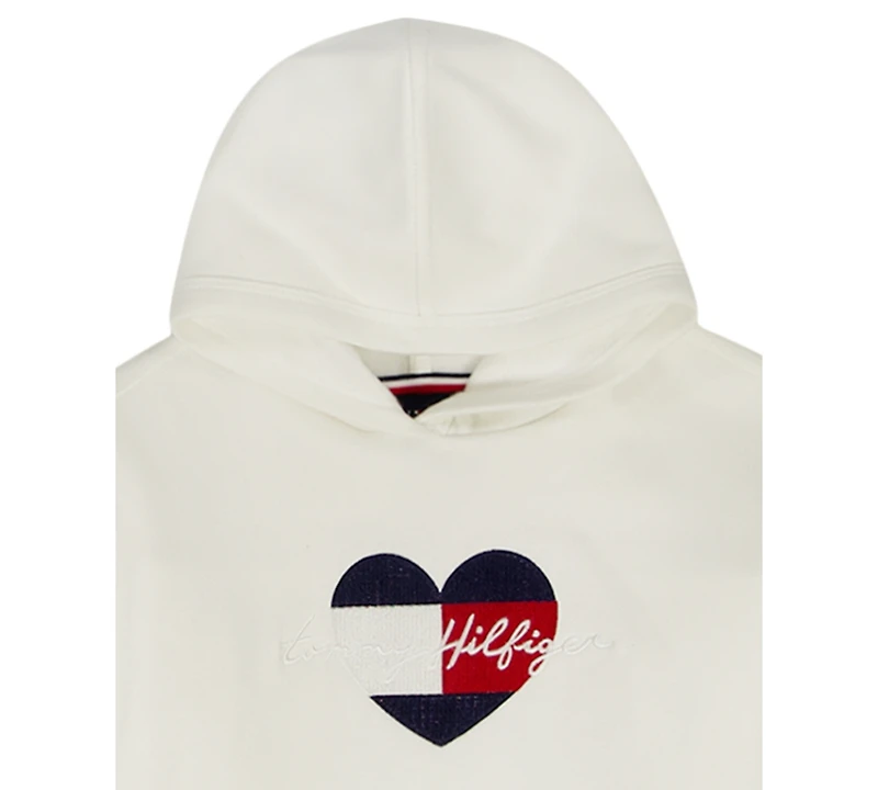 Tommy Hilfiger Girls Toddler 2T-4T 2-Piece Oversized Hoodie and Graphic Joggers Set