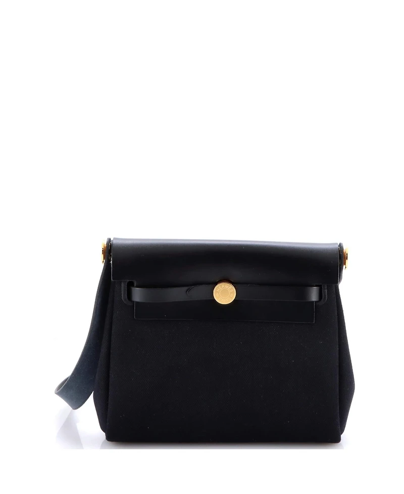 Pre-Owned HERMA‰S 20 Herbag Zip Toile and Leather