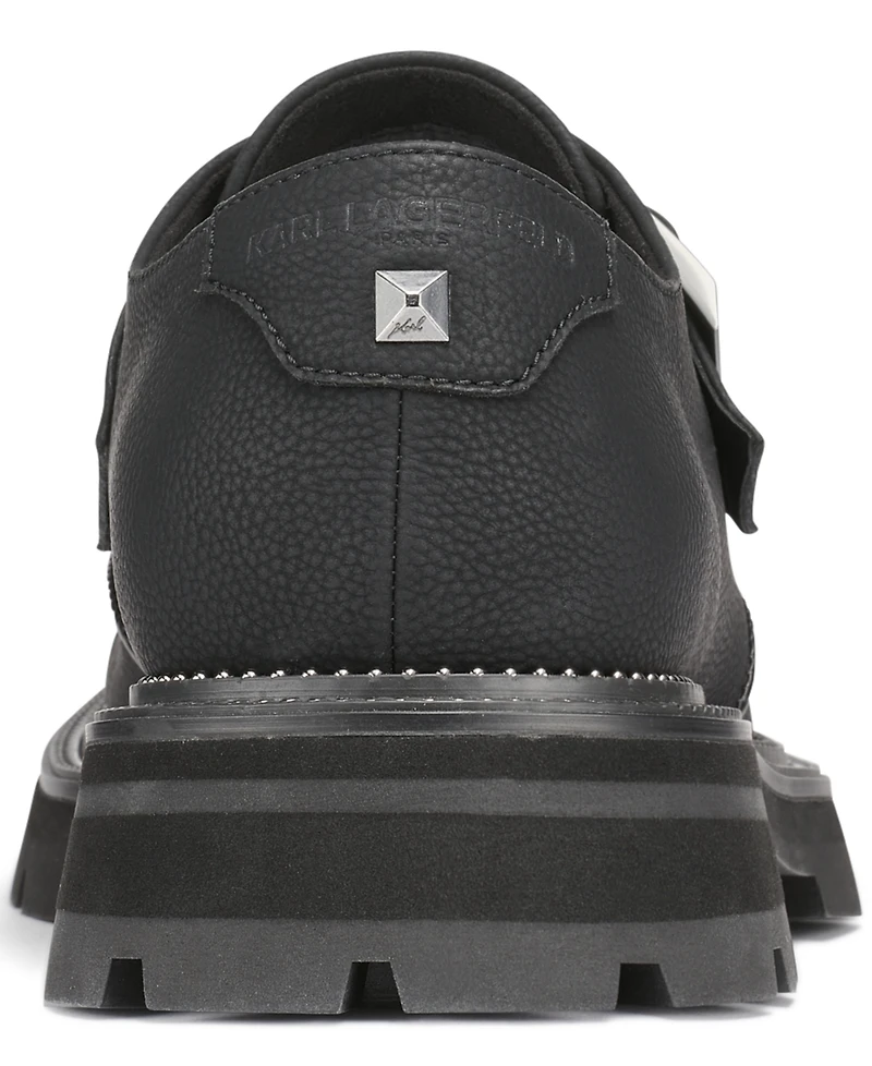 Karl Lagerfeld Paris Men's Pebble Monk Strap Dress Shoes
