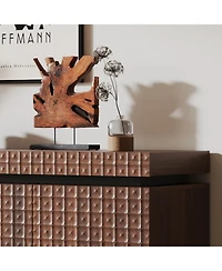 Streamdale Modern 4-Door Sideboard Buffet Cabinet (Brown)