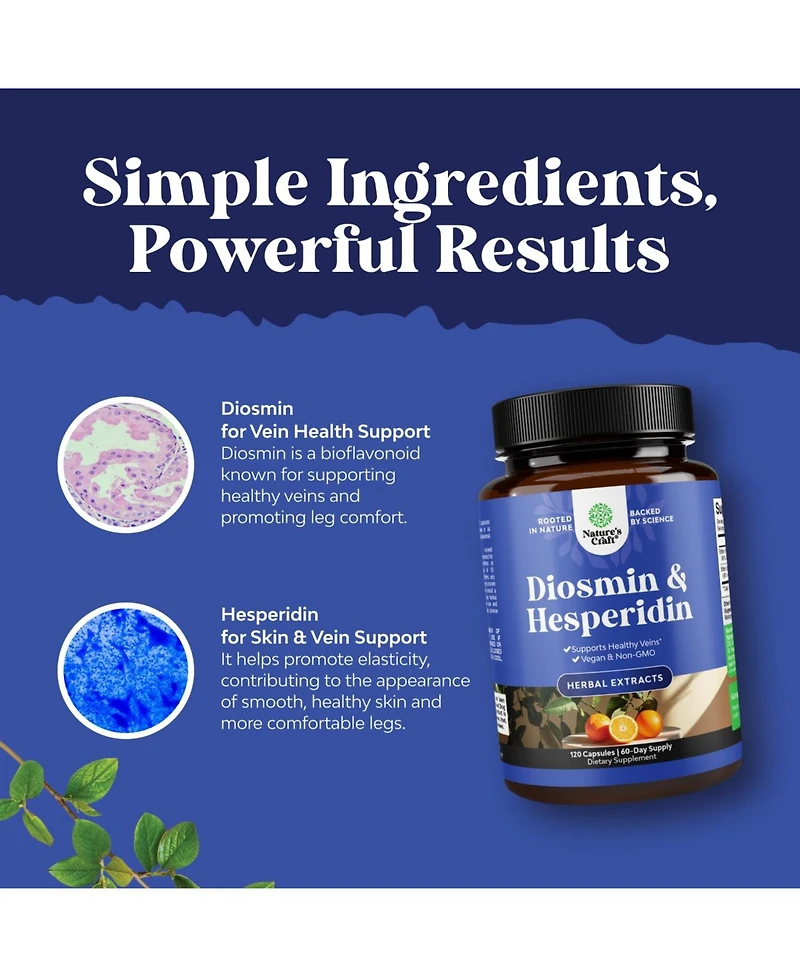 Diosmin Hesperidin Complex Capsules, Biege, 120ct