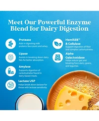 Dairy Relief Capsules, Off white, 90ct