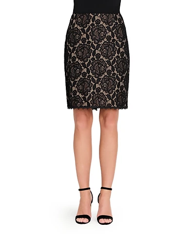 Tahari Asl Women's Bonded Lace Mini Skirt