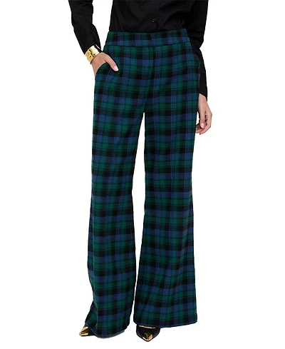 Lily and Lionel London Women's Zena Flared Prince Of Wales Check Print Trouser