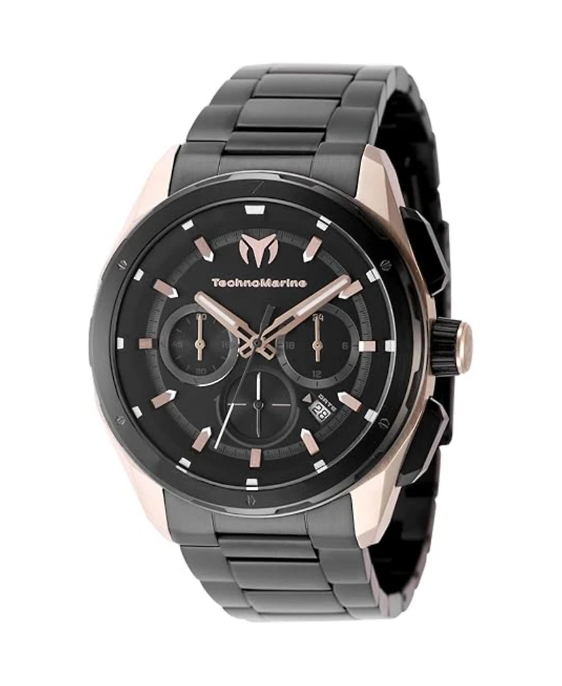 Technomarine Men's Tm-318092 Ocean Quartz Black Dial Watch