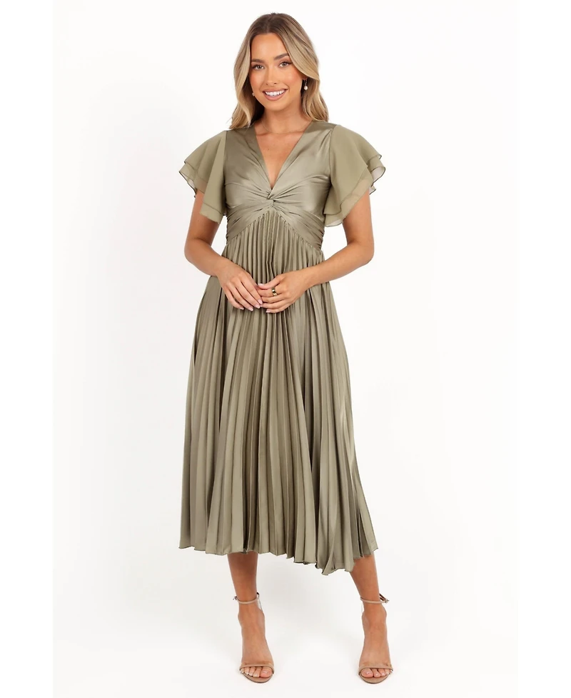 Petal and Pup Women's Nova Flutter Sleeve Midi Dress